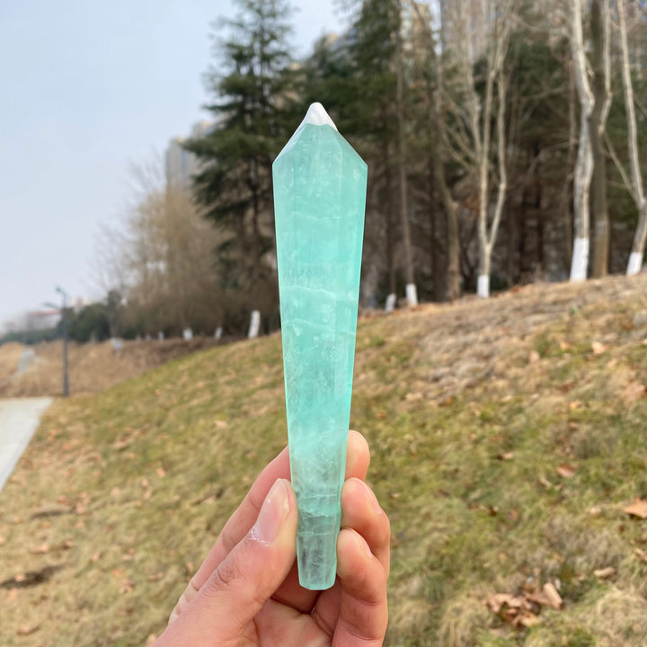 Natural Crystal Green Fluorite Wand