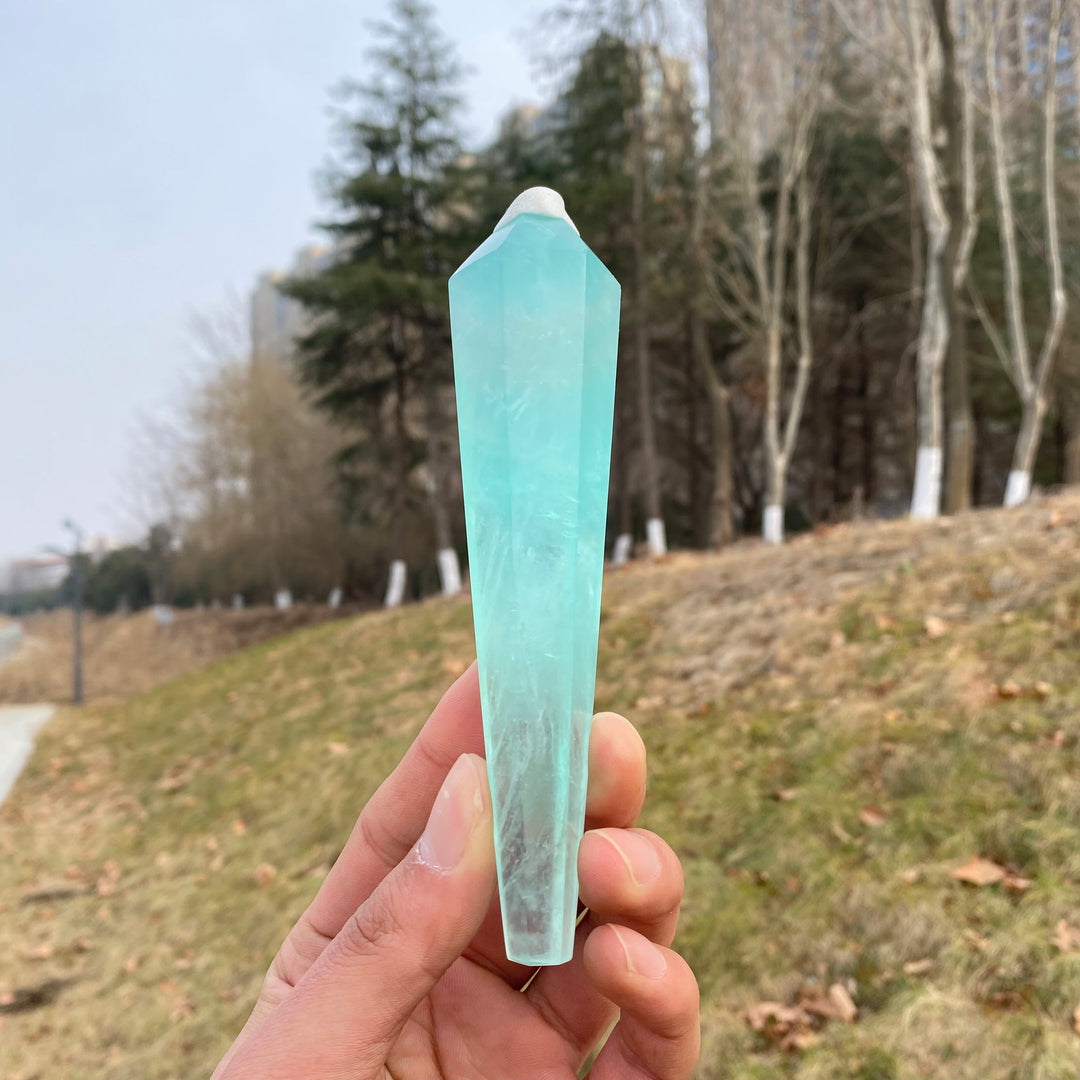 Natural Crystal Green Fluorite Wand