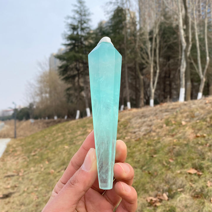 Natural Crystal Green Fluorite Wand