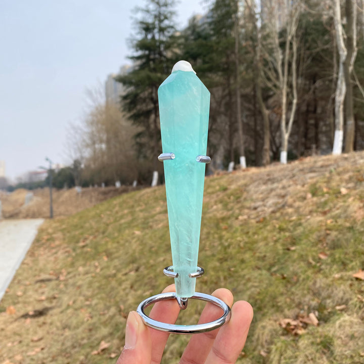 Natural Crystal Green Fluorite Wand
