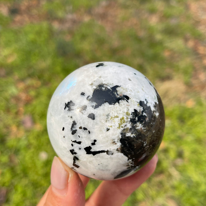 Unique,Natural Crystal Rainbow Moonstone Sphere