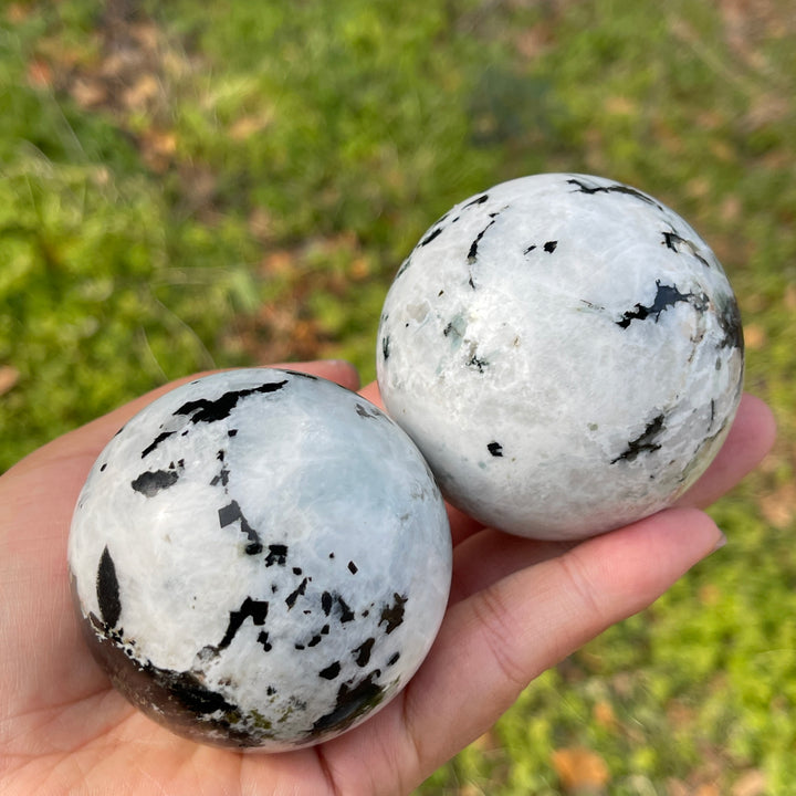 Unique,Natural Crystal Rainbow Moonstone Sphere