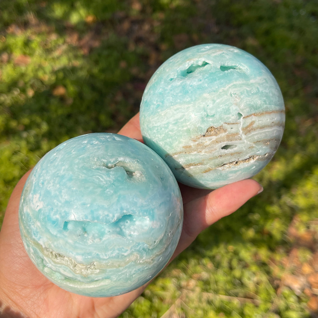 Unique,Natural Crystal Hemimorphite Sphere