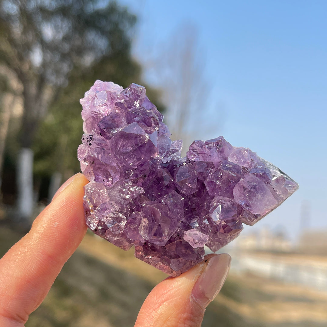 Natural Crystal Amethyst Cluster Butterfly