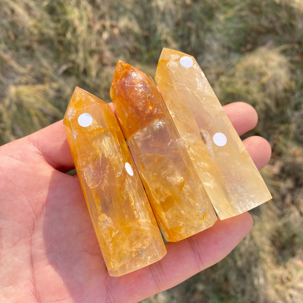 Imperfect,Natural Crystal Golden Healer Point