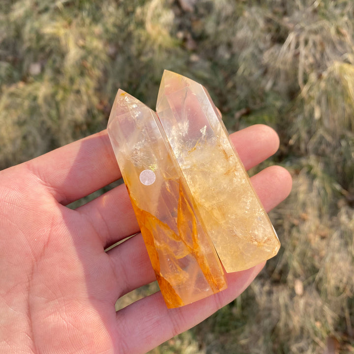 Imperfect,Natural Crystal Golden Healer Point