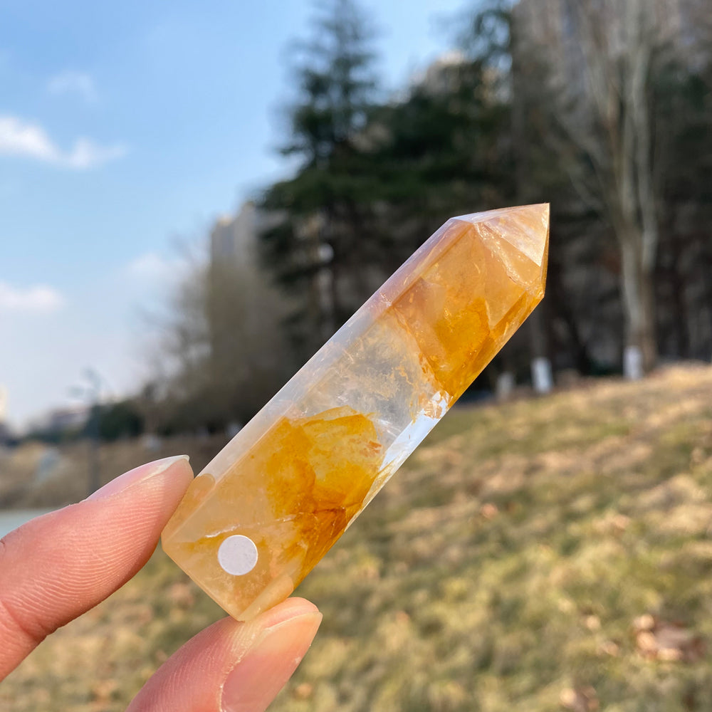 Imperfect,Natural Crystal Golden Healer Point