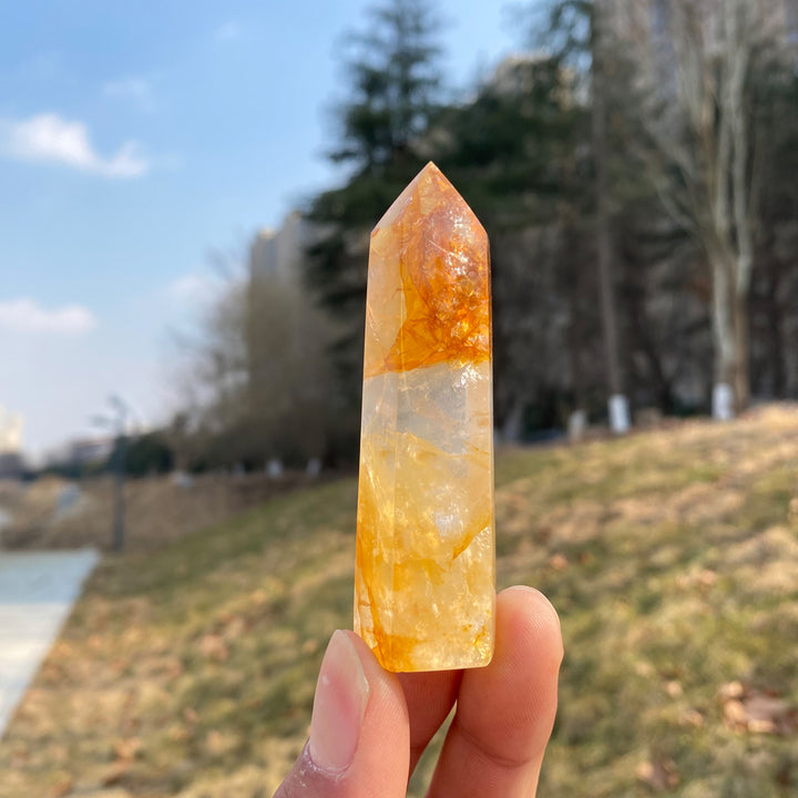 Imperfect,Natural Crystal Golden Healer Point