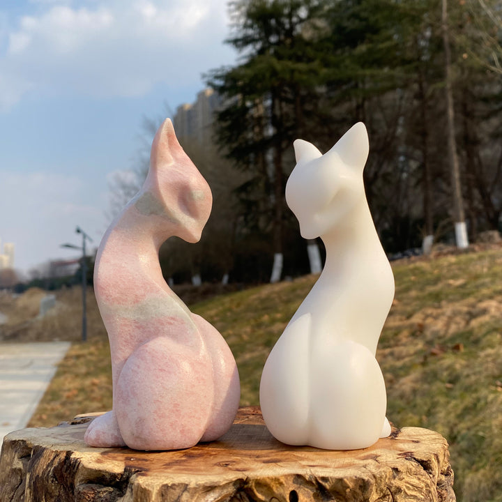 Natural Crystal Carving Looking-Back Fox