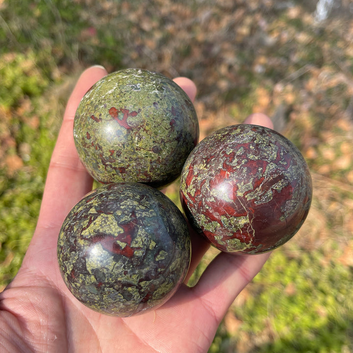 Natural Crystal Dragon Blood Stone Sphere