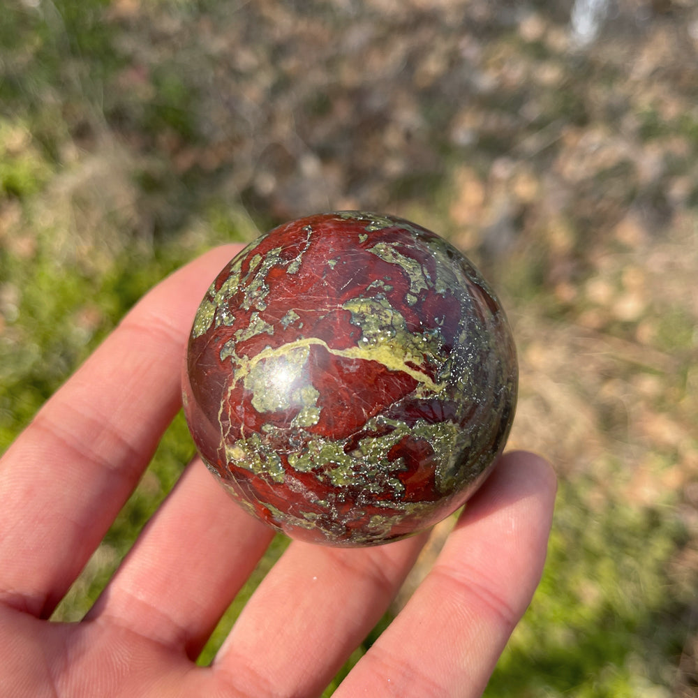 Natural Crystal Dragon Blood Stone Sphere