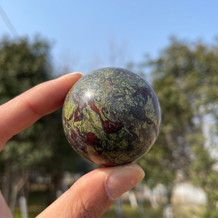 Natural Crystal Dragon Blood Stone Sphere