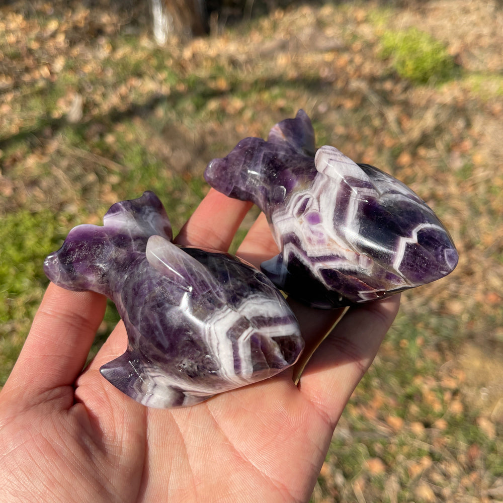 Natural Crystal Carving Dream Amethyst Shark