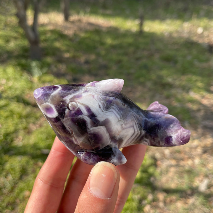 Natural Crystal Carving Dream Amethyst Shark