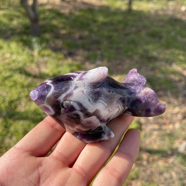 Natural Crystal Carving Dream Amethyst Shark