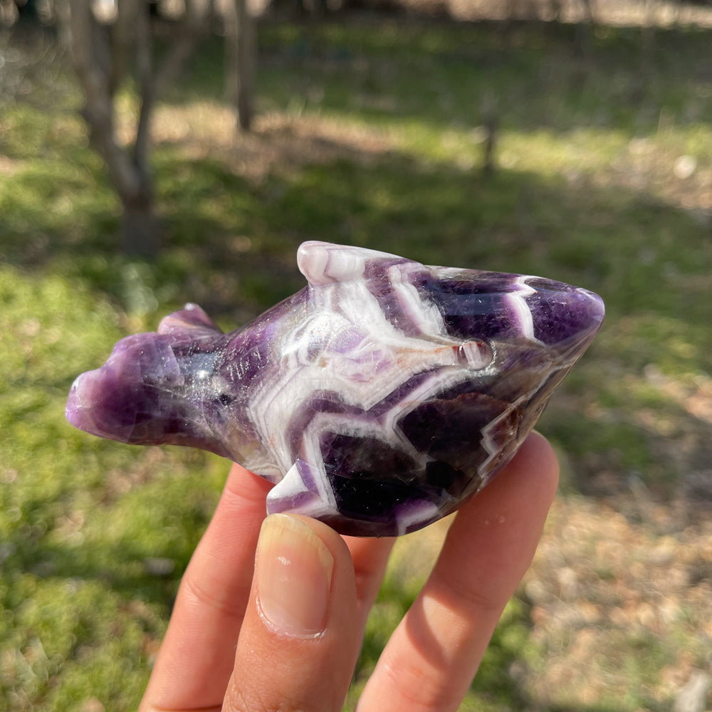 Natural Crystal Carving Dream Amethyst Shark