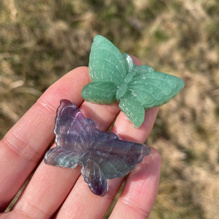 Natural Crystal Carving Enchanting Butterfly
