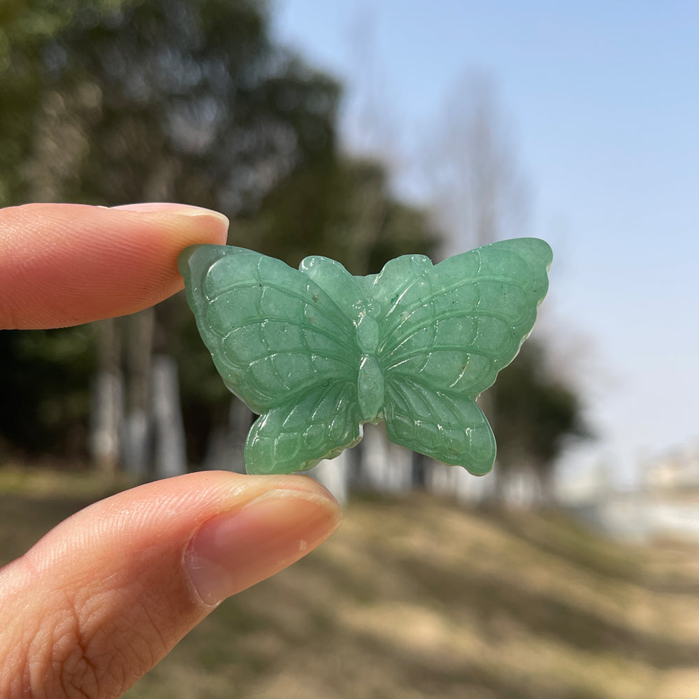 Natural Crystal Carving Enchanting Butterfly