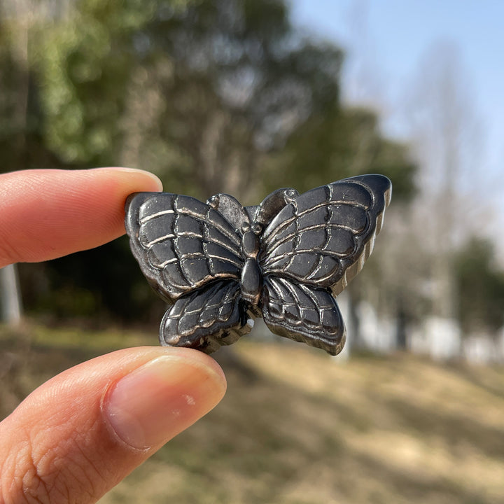 Natural Crystal Carving Enchanting Butterfly
