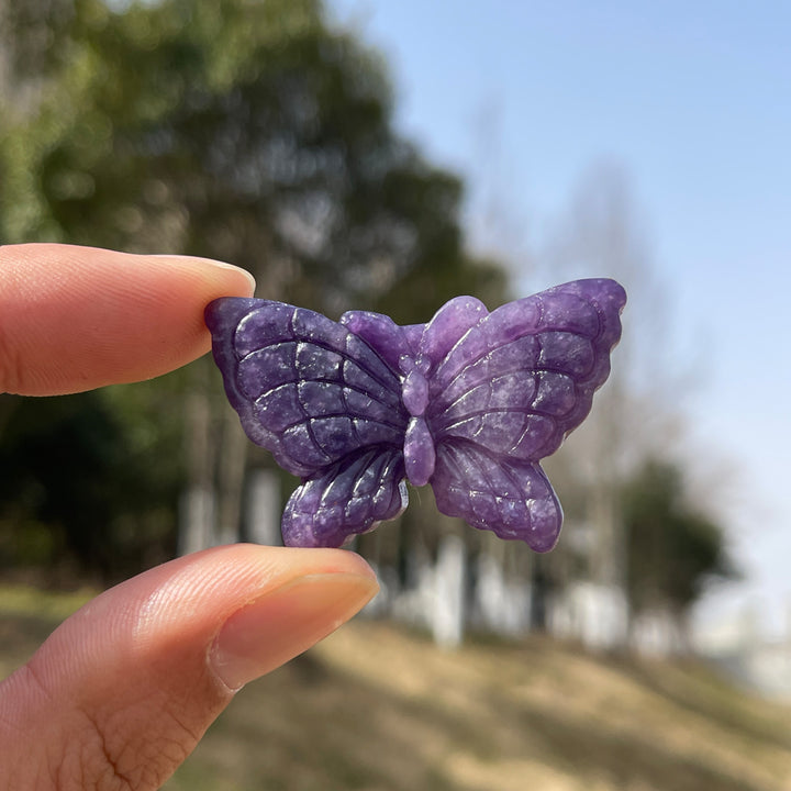 Natural Crystal Carving Enchanting Butterfly