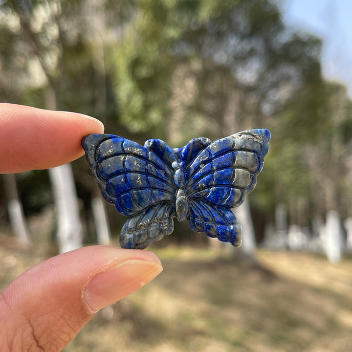 Natural Crystal Carving Enchanting Butterfly