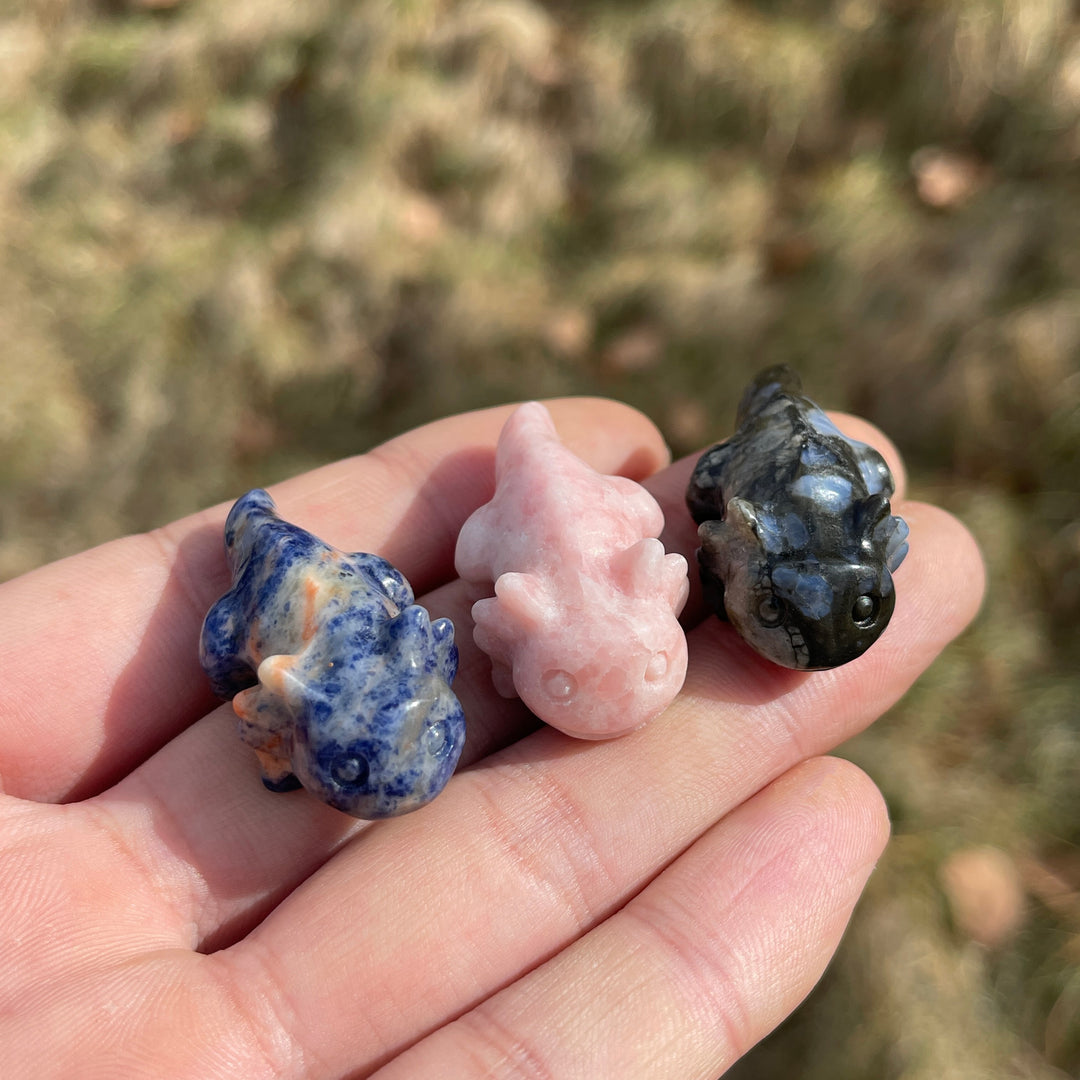 Natural Crystal Carving Mini Salamander