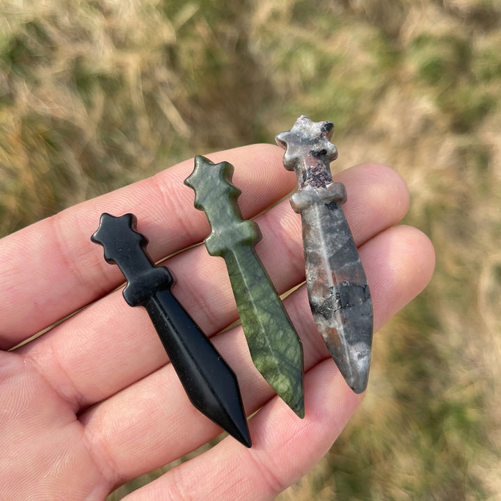 Natural Crystal Carving Mini Dagger