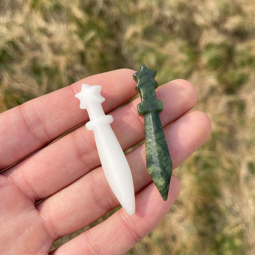 Natural Crystal Carving Mini Dagger