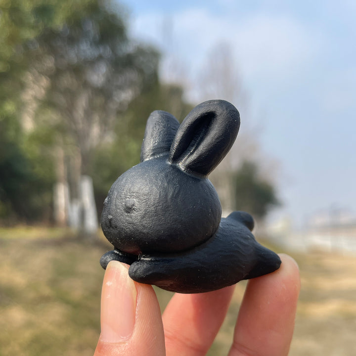 Natural Crystal Carving Running Rabbit