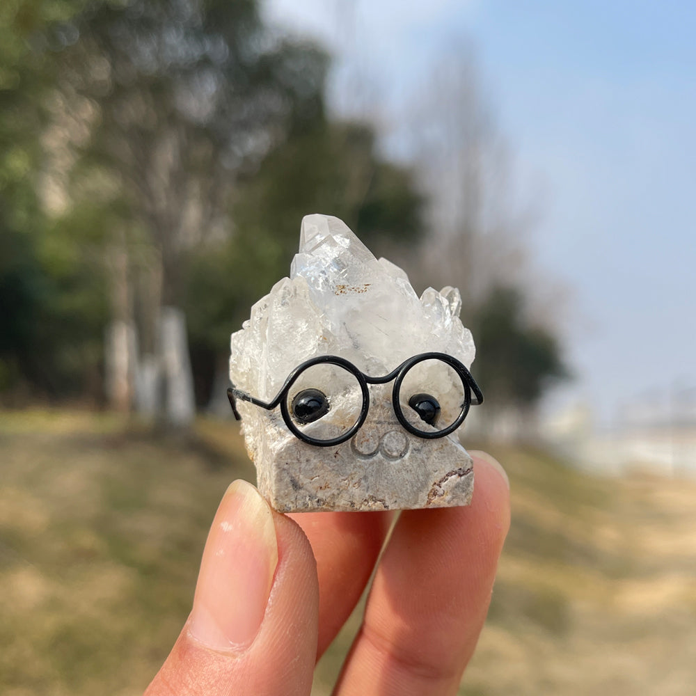 Kristallbaum mit Rohstein