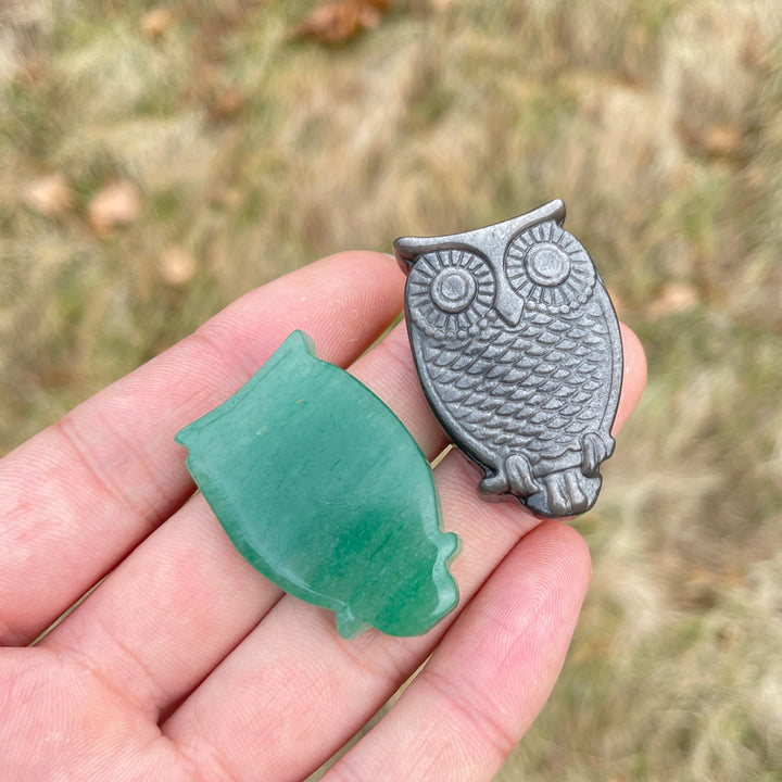 Natural Crystal Carving Owl