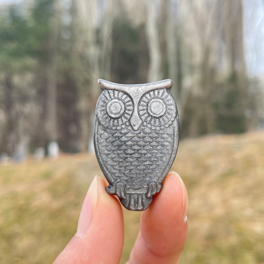 Natural Crystal Carving Owl