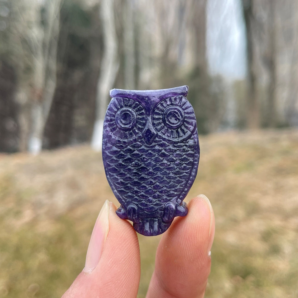 Natural Crystal Carving Owl