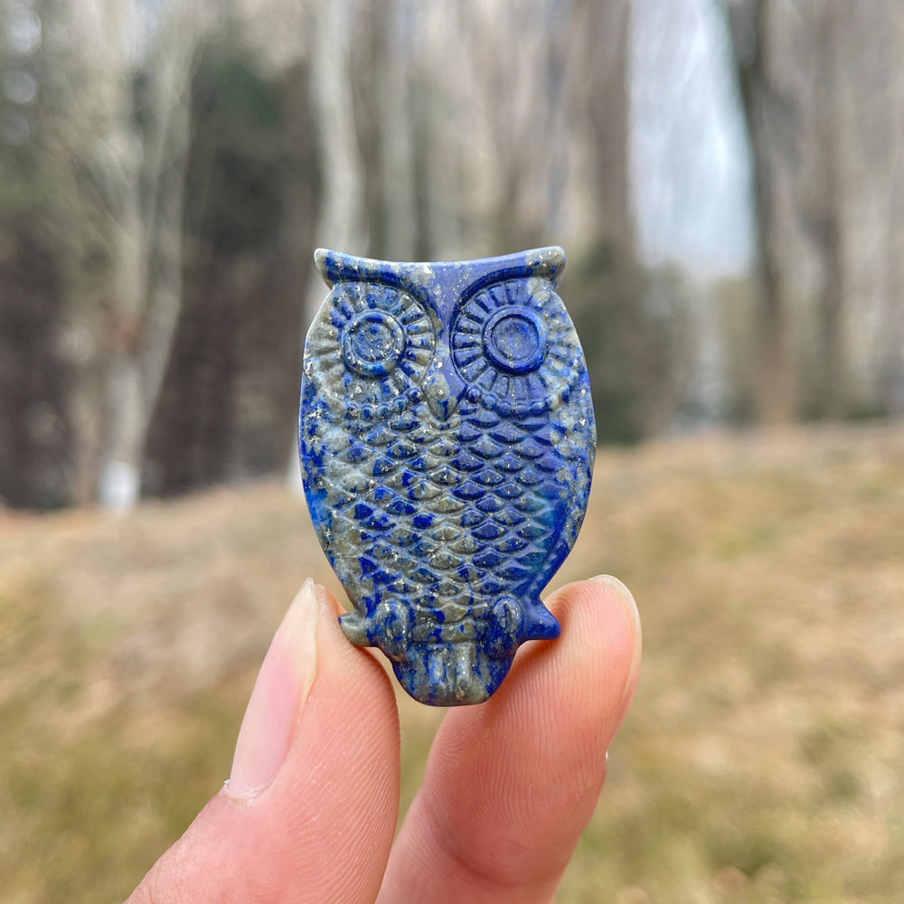 Natural Crystal Carving Owl