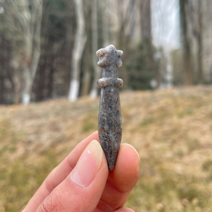 Natural Crystal Carving Mini Dagger