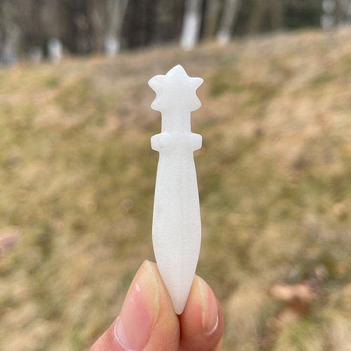 Natural Crystal Carving Mini Dagger
