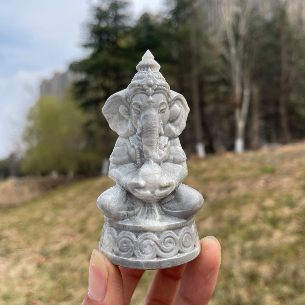 Natural Crystal Carved Ganesha