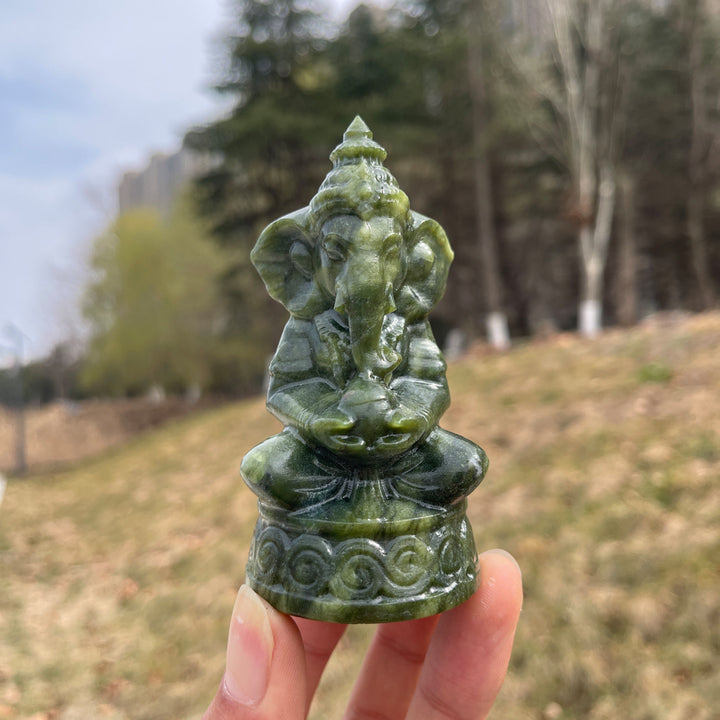 Natural Crystal Carved Ganesha