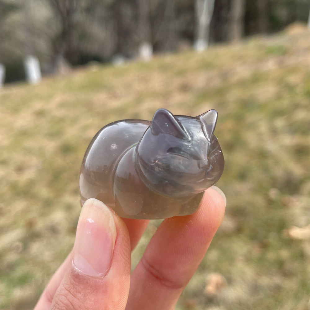 Natural Carving Loaf Cat