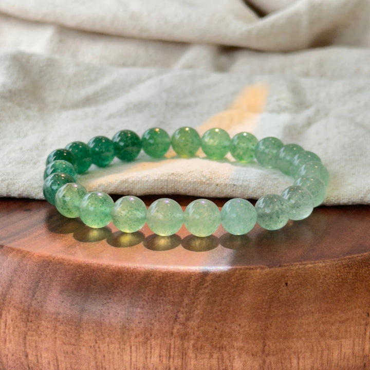 Gradient Green Strawberry Quartz Bracelet 8.0-8.4mm