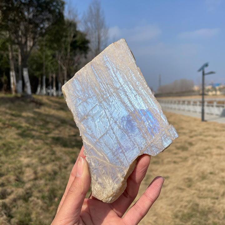 Unique,Natural Crystal Moonstone Slices