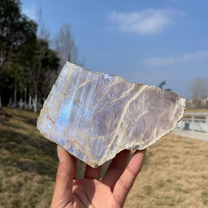 Unique,Natural Crystal Moonstone Slices