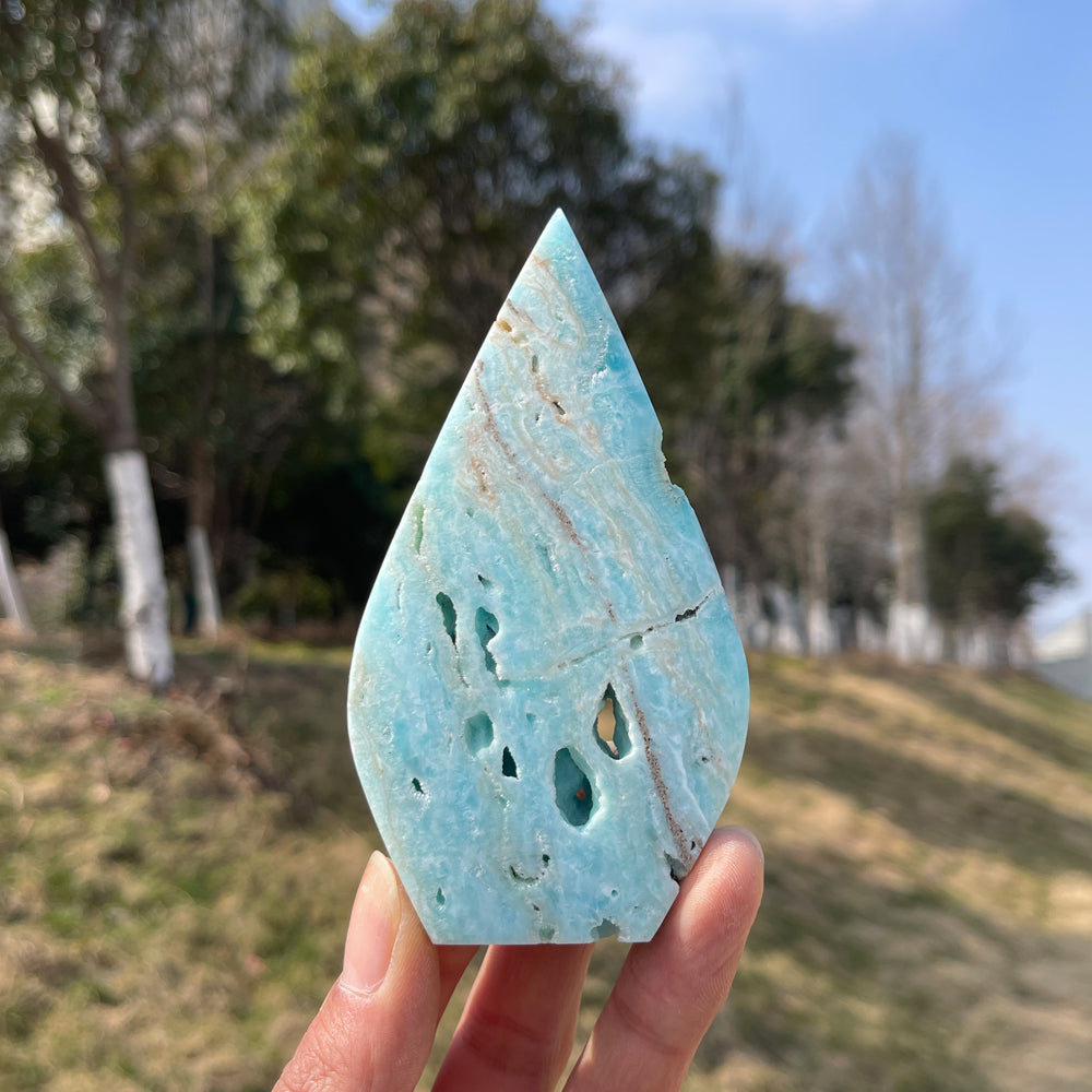 Unique,Natural Crystal Hemimorphite Teardrop