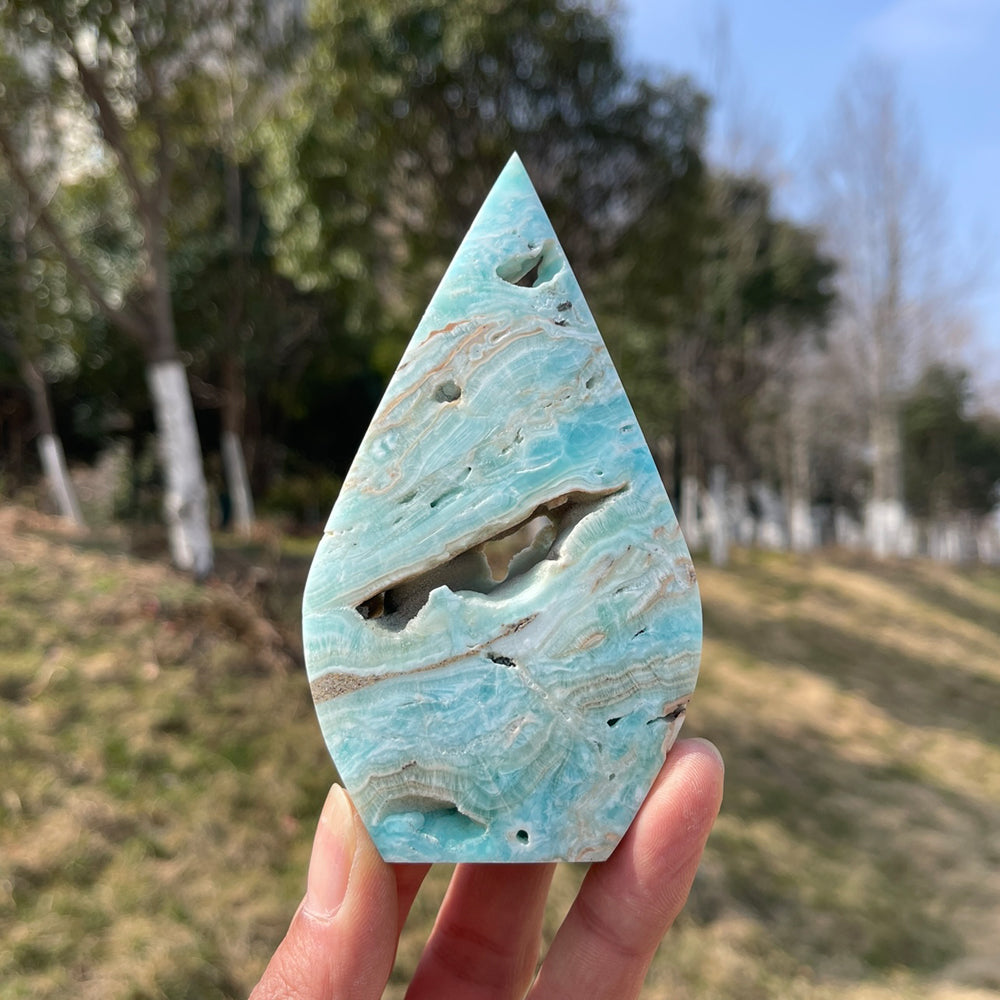 Unique,Natural Crystal Hemimorphite Teardrop