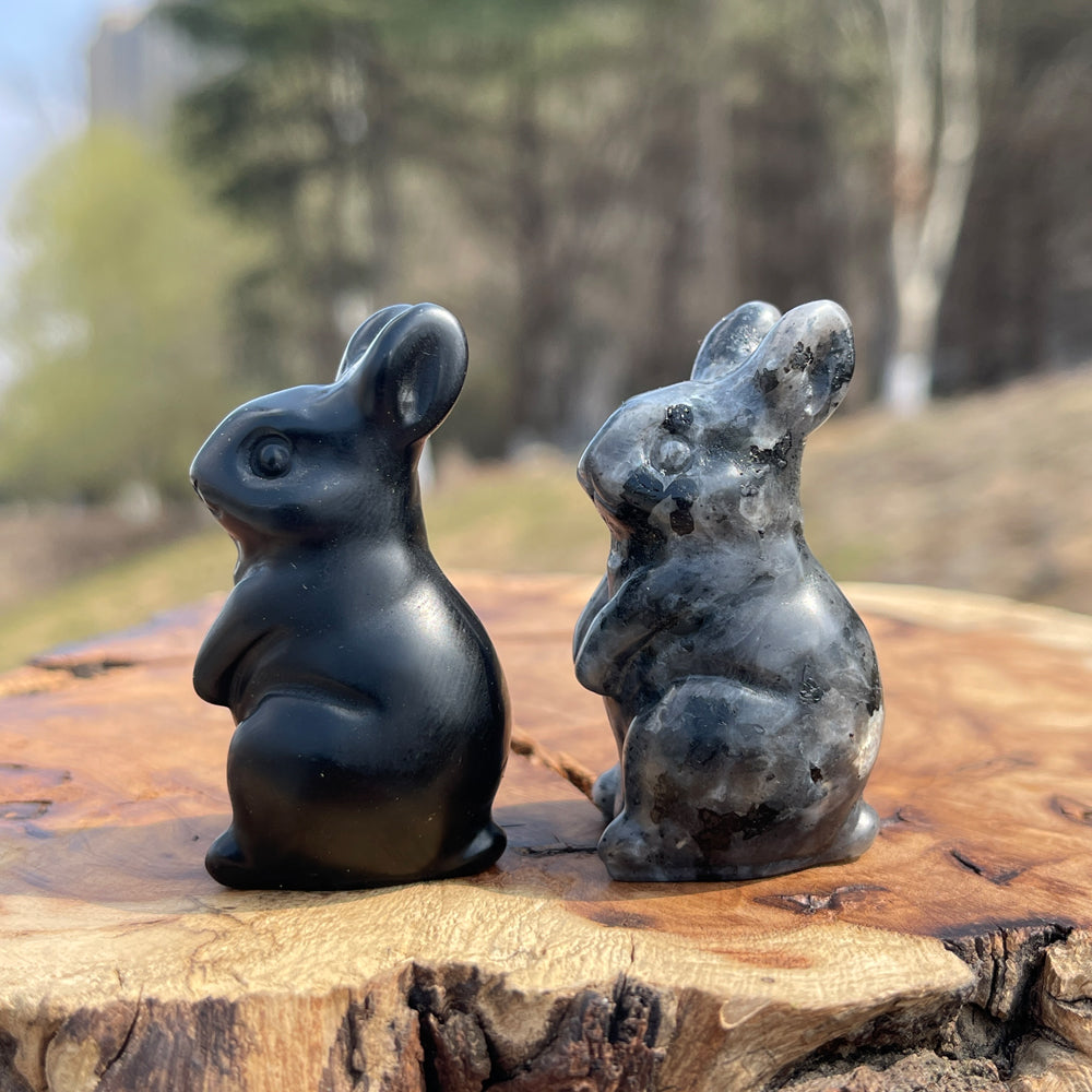 Natural Carving Tiny Cute Rabbit