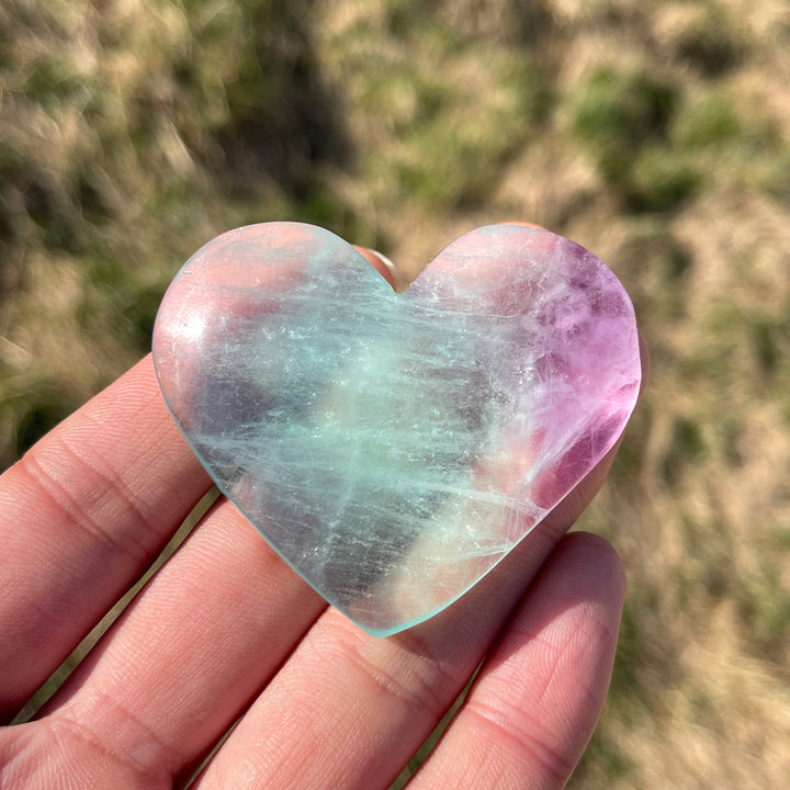 Natural Crystal Fluorite Heart