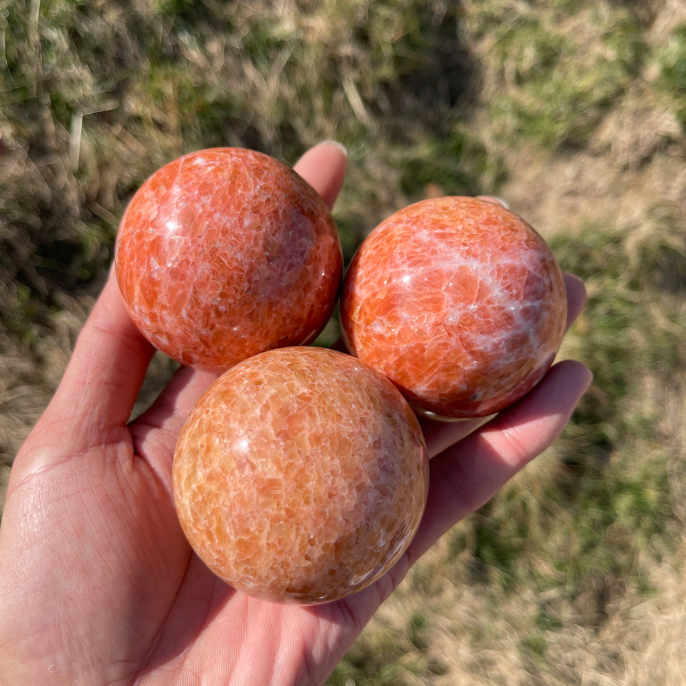 Natural Orange Calcite Sphere