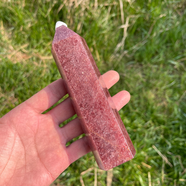 Natural Crystal Strawberry Quartz Point