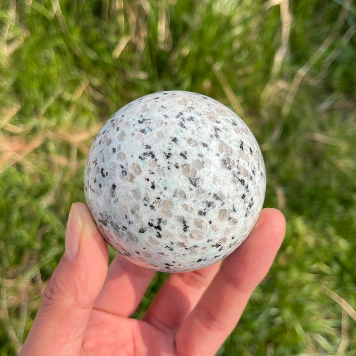 Natural Crystal Kiwi Jasper Sphere