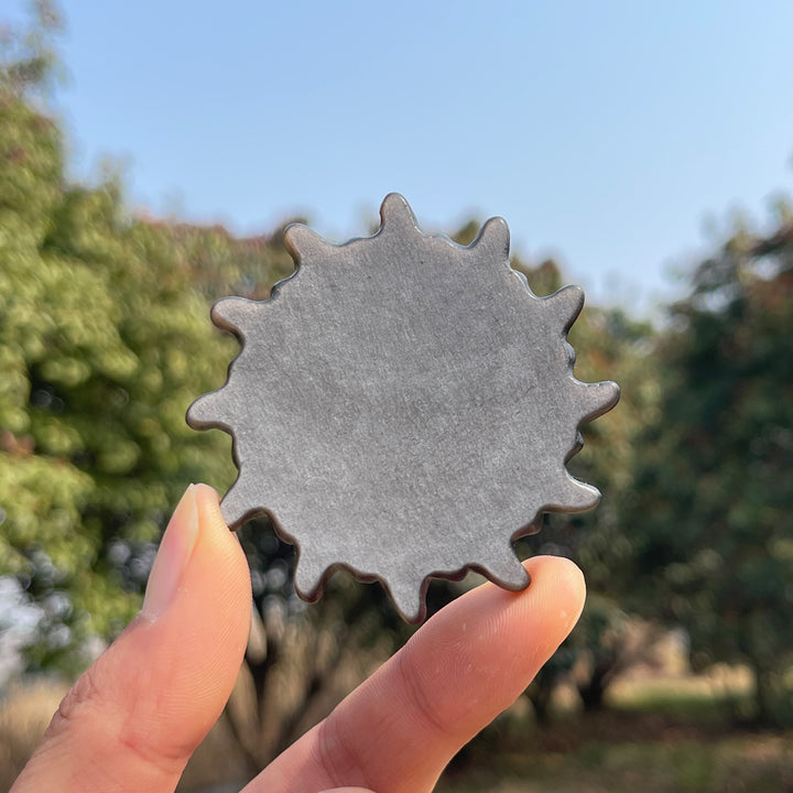 Natural Carving Silver Obsidian Sun & Moon